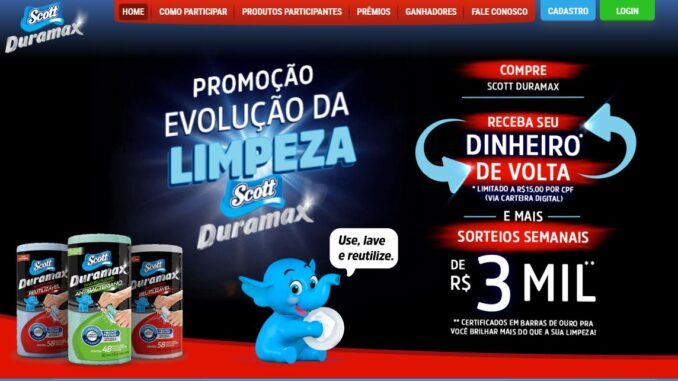 Cadastre seus produtos Scott Duramax e concorra a prêmios semanais em certificados de ouro. Promoção válida até 09/10/2024. Participe!