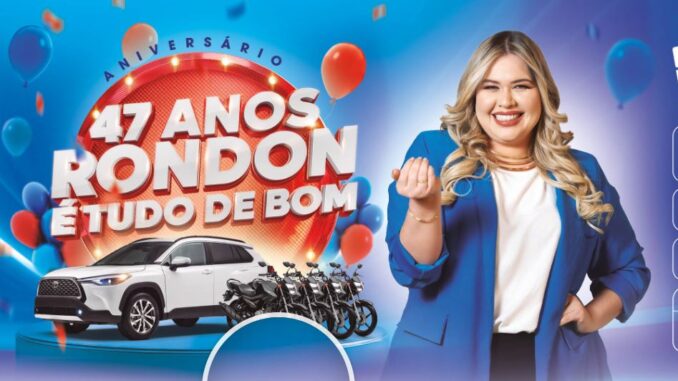 Aniversário Rondon com prêmios incríveis! Cadastre-se no Clube Tudo de Bom e compre para concorrer.